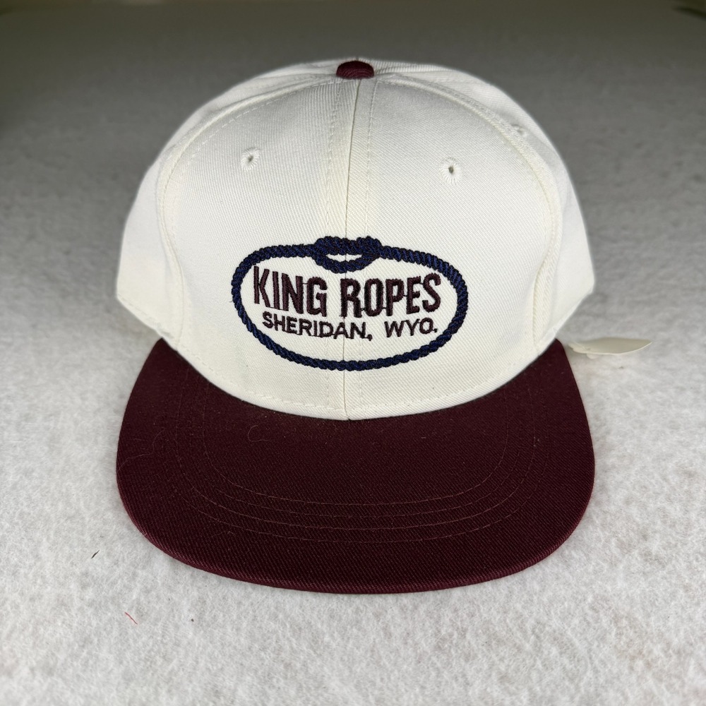 King Ropes Sheridan Wyo Hat Imperial Headwear Wool Maroon Cream Adjustable Cap